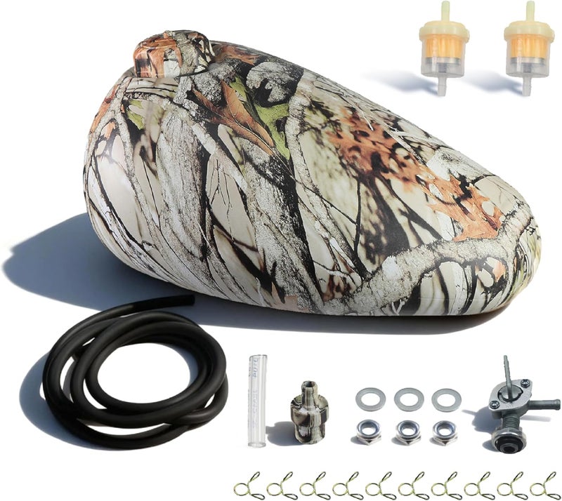 Swilpool Gas Fuel Tank fit for Coleman CT200U-EX for Axis M200 for Hisun HS200-3 & 196cc Mini Bikes 5.5L capacity with Maple Leaf Pattern - Image 1